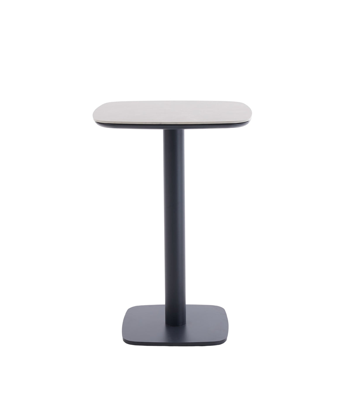 Bernhard Bartisch anthrazit – 70 × 70 × 102 cm, Greige-Steindekor, Ansicht 1