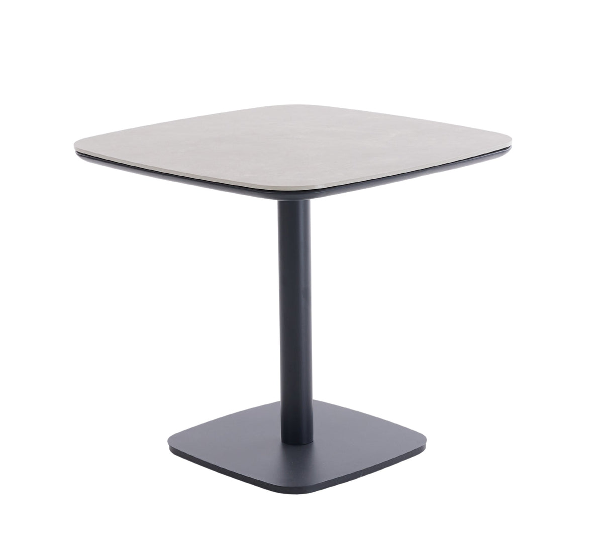 Bernhard Gartentisch Small, Aluminium Anthrazit und Sinterstone Greige – Ansicht 1