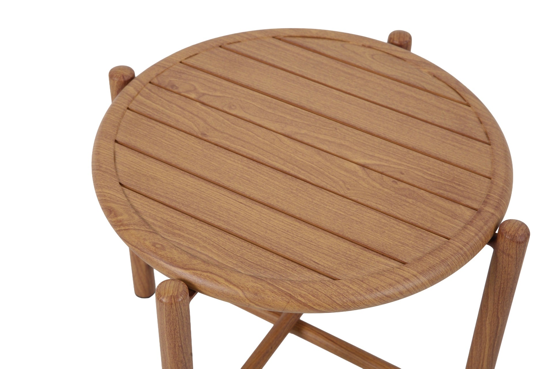 Fauteuil-Set Billie mit Aluminiumgestell in Holzoptik, Textilenbespannung und dunkelgrauen Outdoor-Kissen