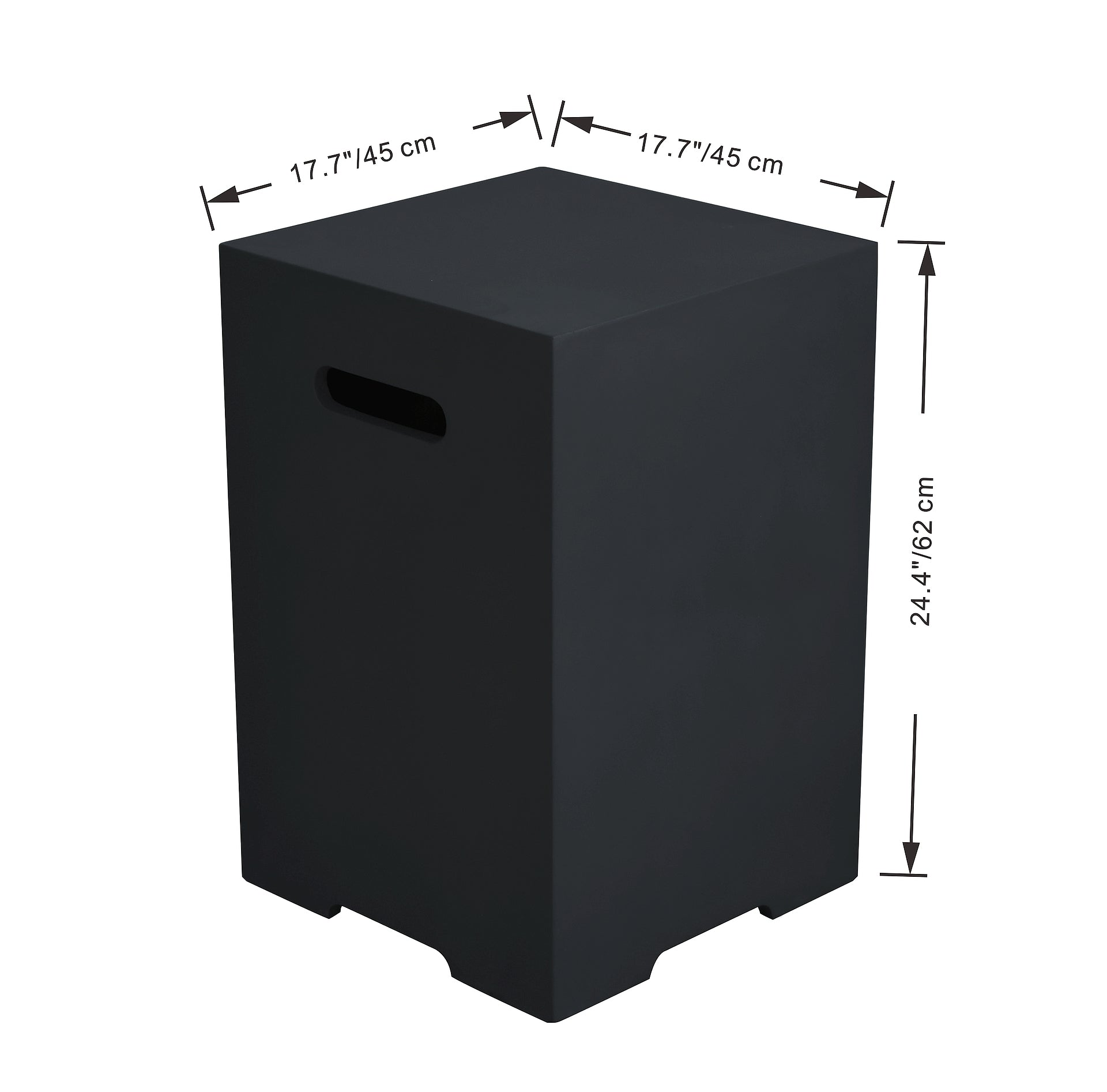 Gas bottle cover for fire tables