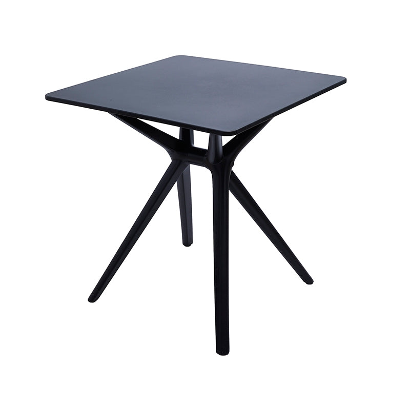 Gartentisch Glen aus Polypropylen in Schwarz-Grau für Balkon und Terrasse