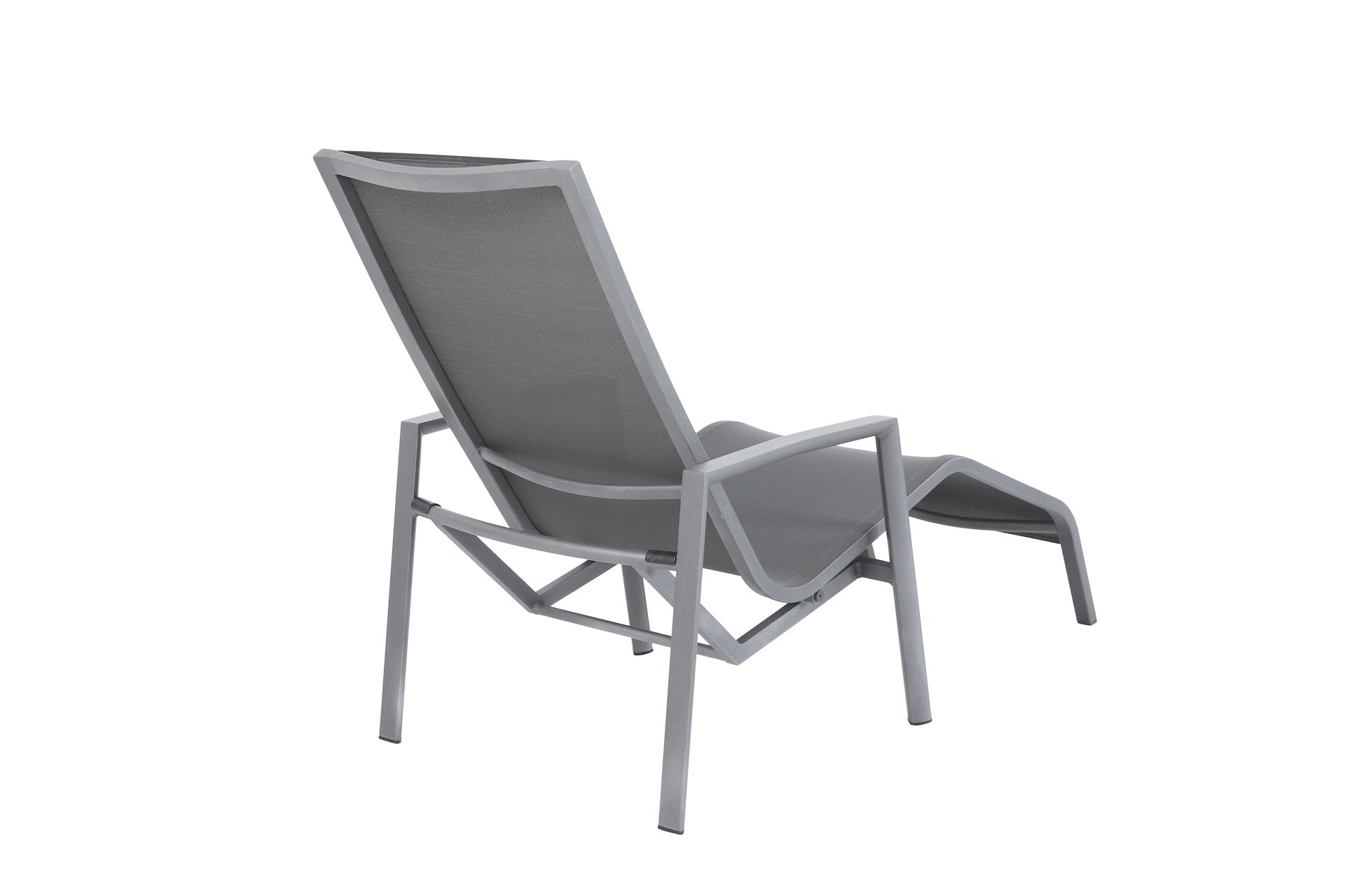 Die Kippliege Mac mit Aluminiumgestell in Anthrazit und Textilenspannung in Dunkelgrau. Ergonomisch, robust und perfekt für Garten oder Sauna. Jetzt online bestellen!