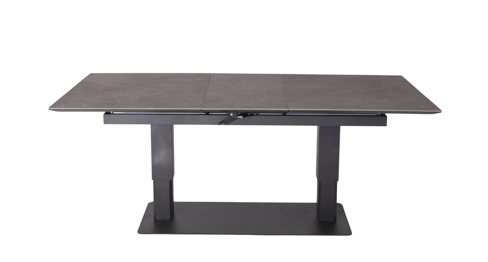 Nicosia Gartentisch höhenverstellbar und ausziehbar mit Sinterstone Tischplatte im Betondekor