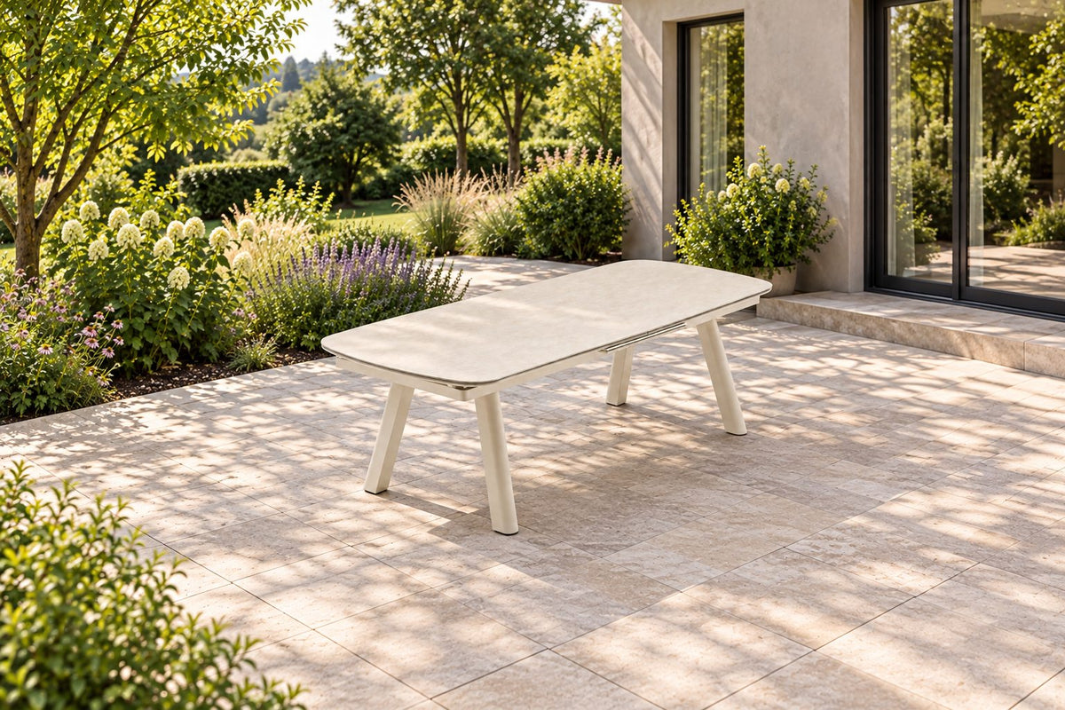 Theresa Gartentisch Creme Sinterstone Beige Foto 5