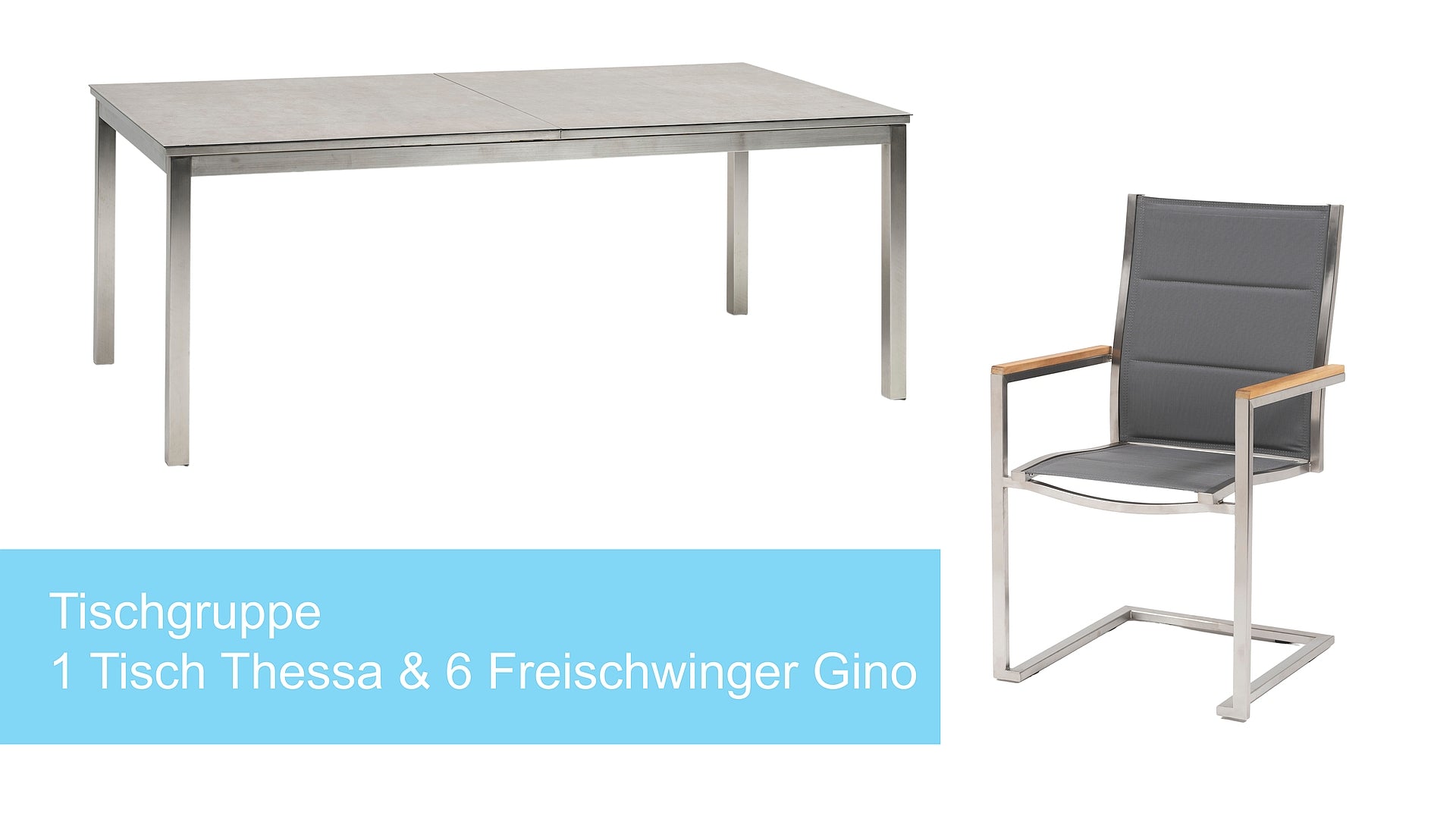 Thessa Vorteilsset 6+1 - Tischgruppe