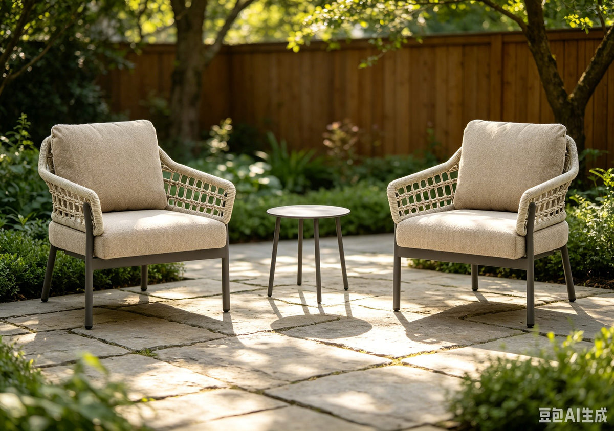 Carla Fauteuil-Set in einer Gartenszene