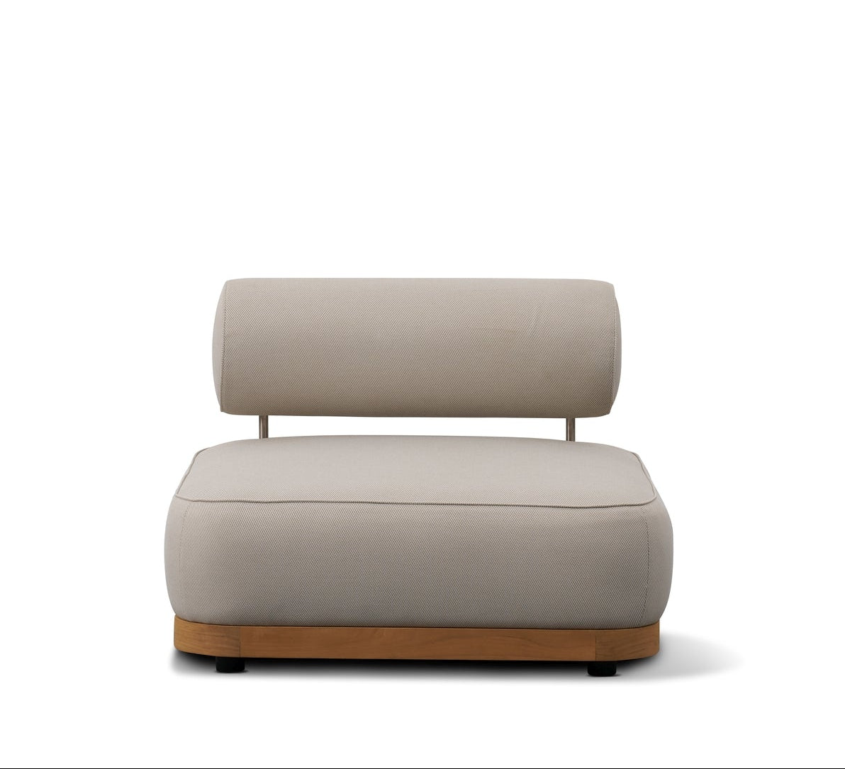 Maxine XL Mittelelement mit sandbeige meliertem Festbezug – Vorderansicht