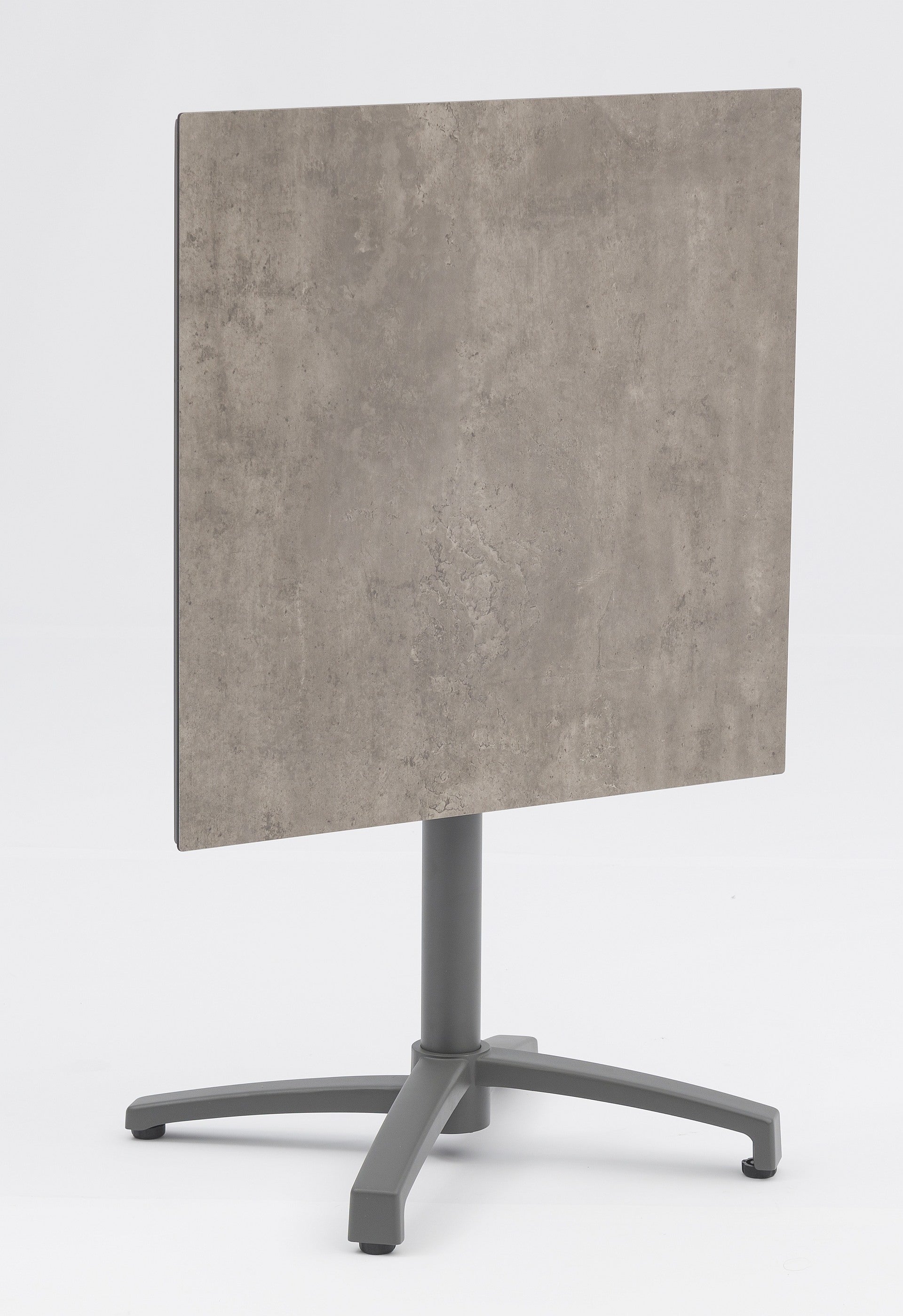 Bistrotisch Baldur mit Mittelsäule aus anthrazit pulverbeschichtetem Aluminium und HPL-Tischplatte in Betondekor City-C - Gartenmöbelshop.at