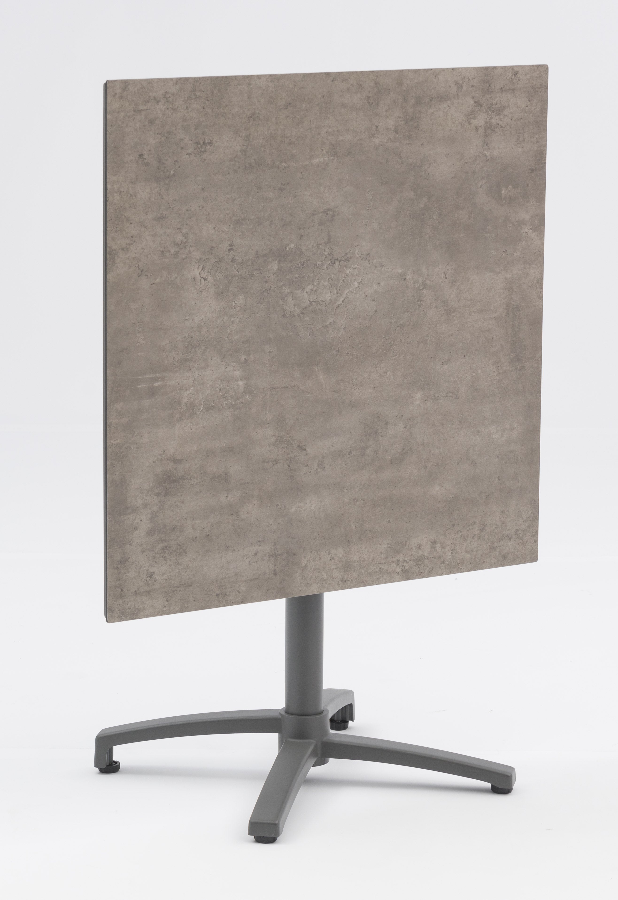 Bistrotisch Baldur mit Mittelsäule aus anthrazit pulverbeschichtetem Aluminium und HPL-Tischplatte in Betondekor City-C - Gartenmöbelshop.at