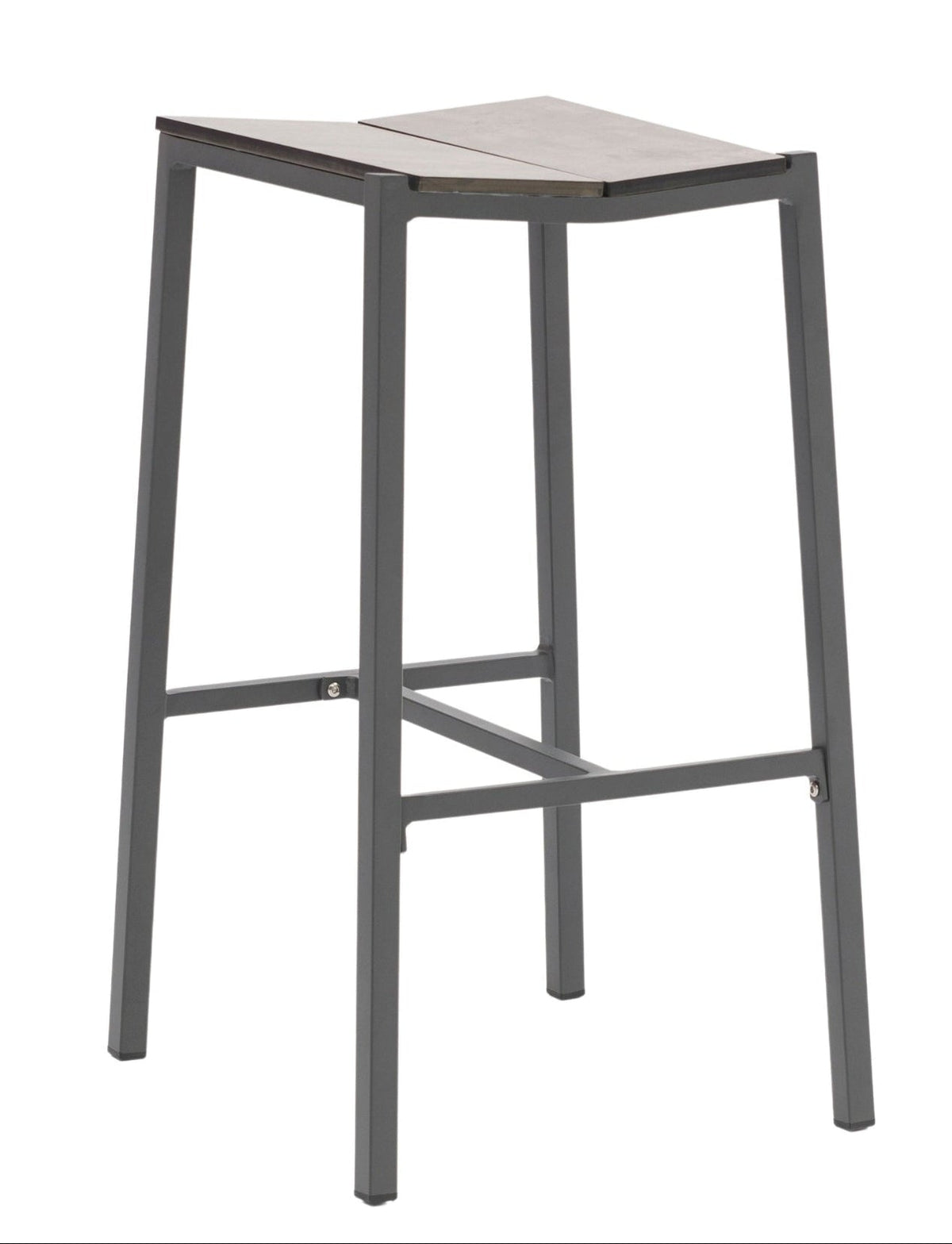 Brody Outdoor-Barhocker – Aluminium, Dunkelgrau, pulverbeschichtet
