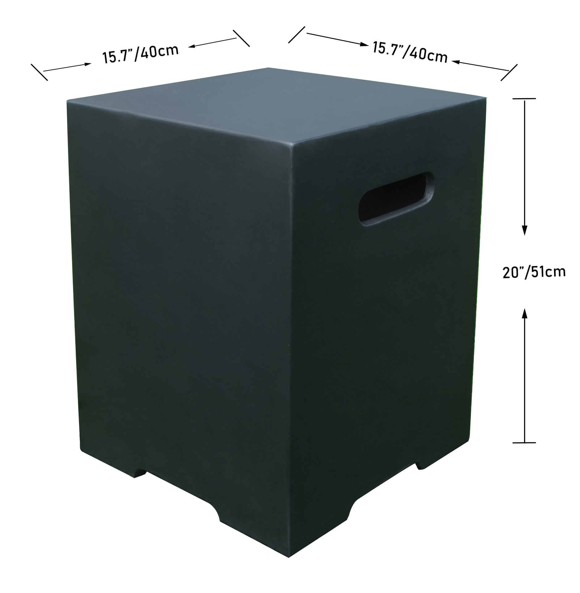 Gas bottle cover for fire tables