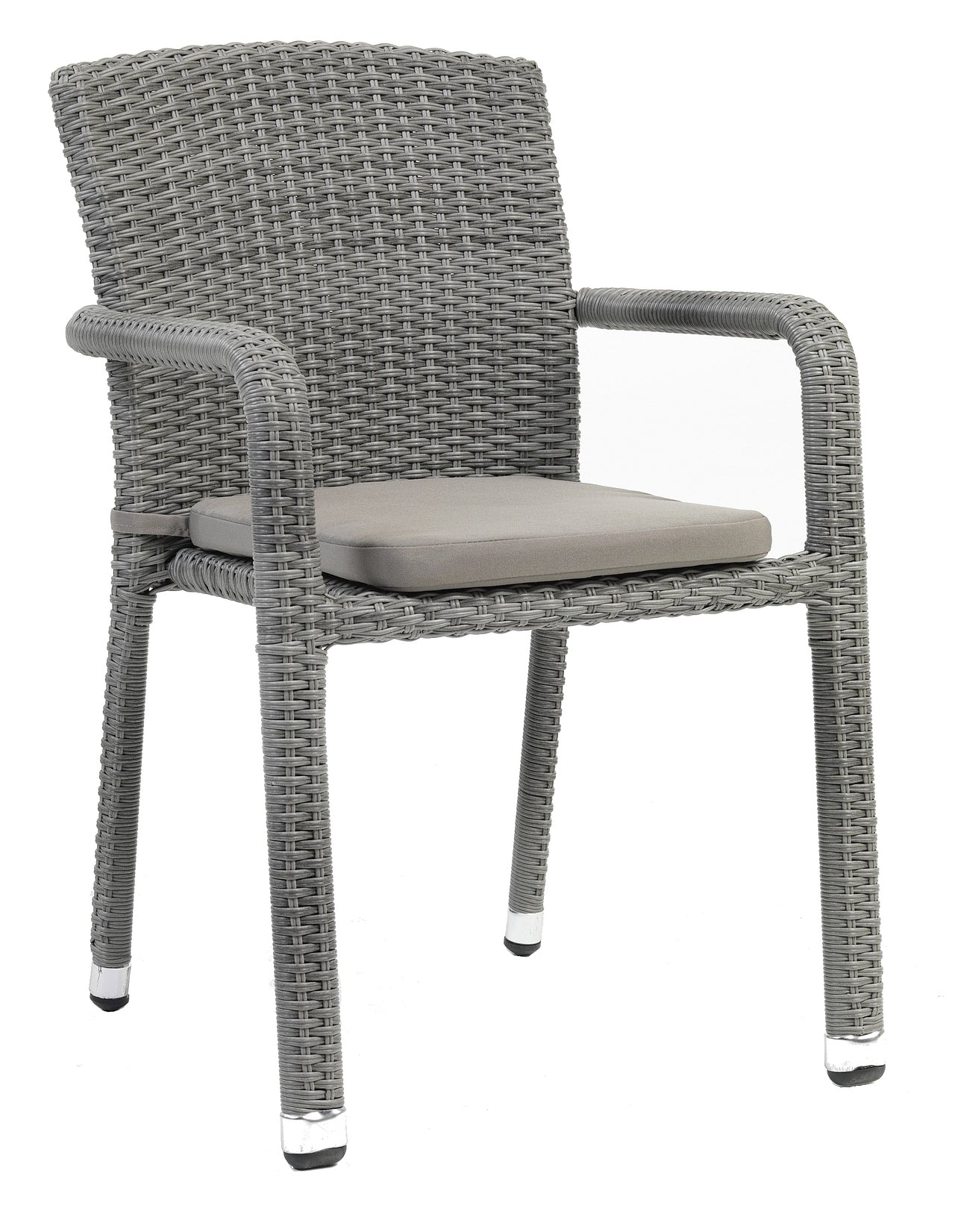 Joleen Gartenstuhl mit Aluminiumgestell und Rattangeflecht, stapelbar und mit optionalen Sitzkissen, erhältlich im Gartenmöbelshop.at