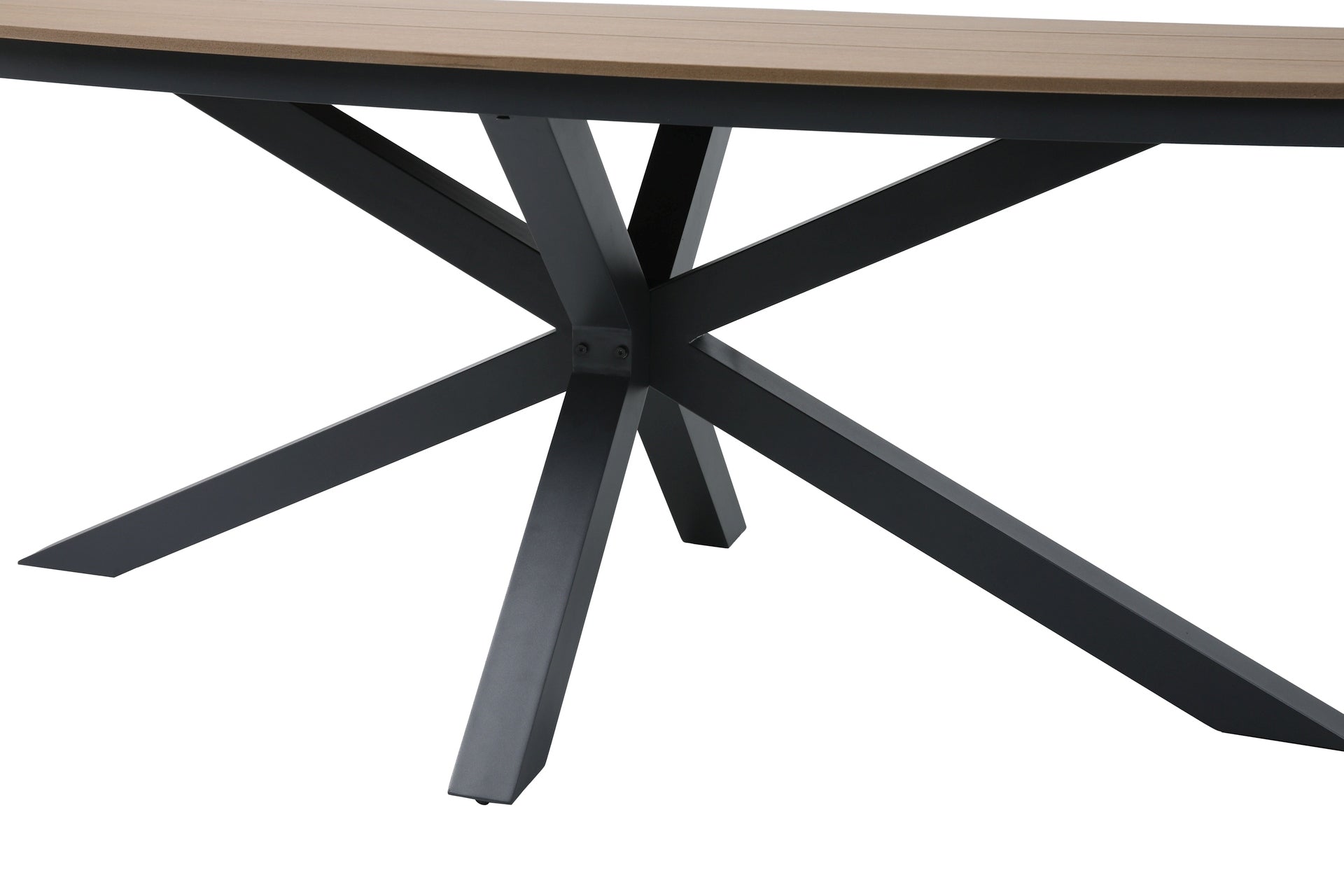 Tischgruppe Lehne mit Polywood-Gartentisch und stapelbaren Armstühlen