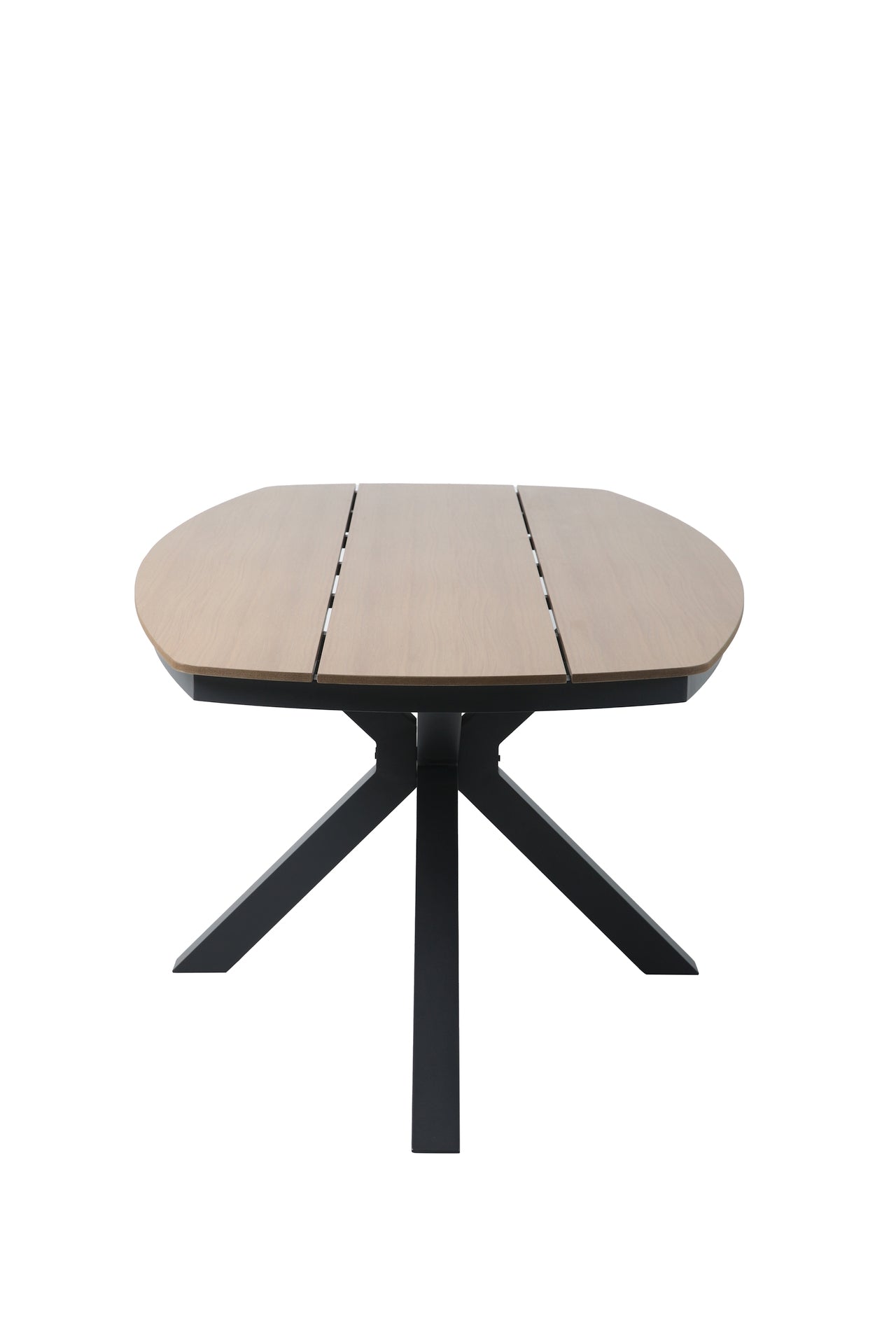 Tischgruppe Lehne mit Polywood-Gartentisch und stapelbaren Armstühlen