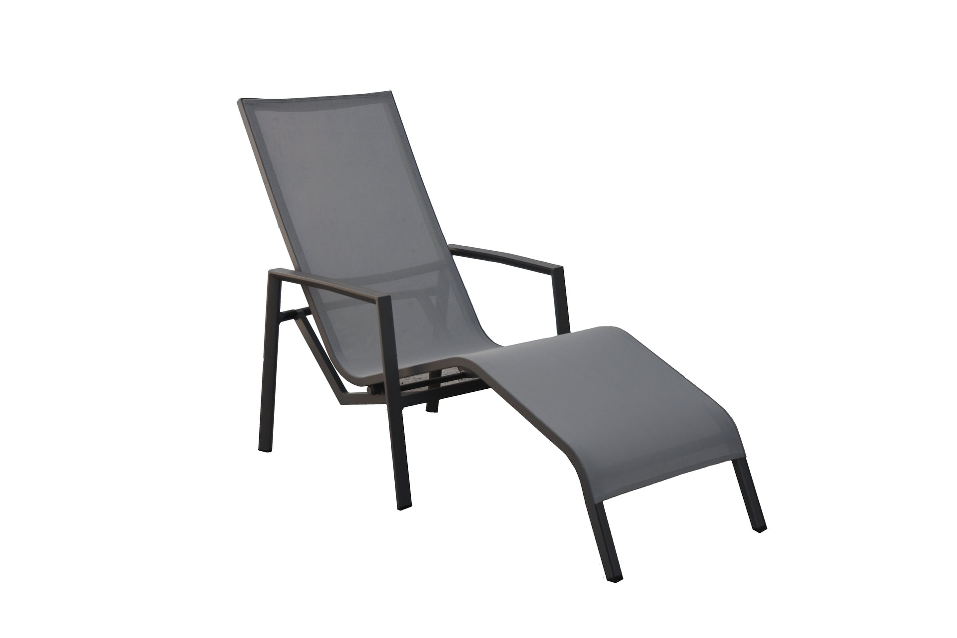 Kippliege Mark aus Aluminium anthrazit mit witterungsbeständiger Textilenbespannung und Kippfunktion