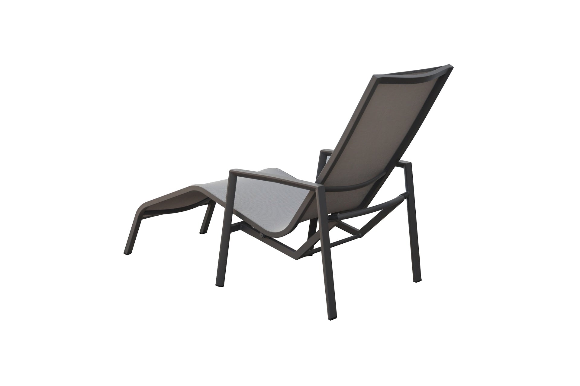 Kippliege Mark aus Aluminium anthrazit mit witterungsbeständiger Textilenbespannung und Kippfunktion