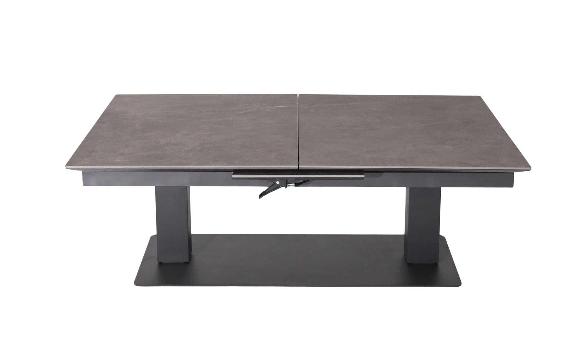 Nicosia Gartentisch höhenverstellbar und ausziehbar mit Sinterstone Tischplatte im Betondekor