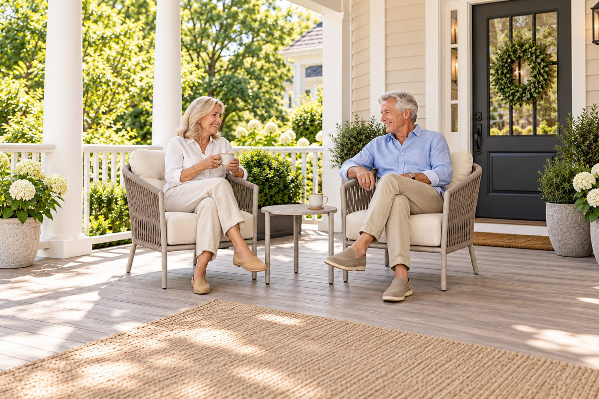 Becky Fauteuil-Set mit zwei Personen auf einer Veranda