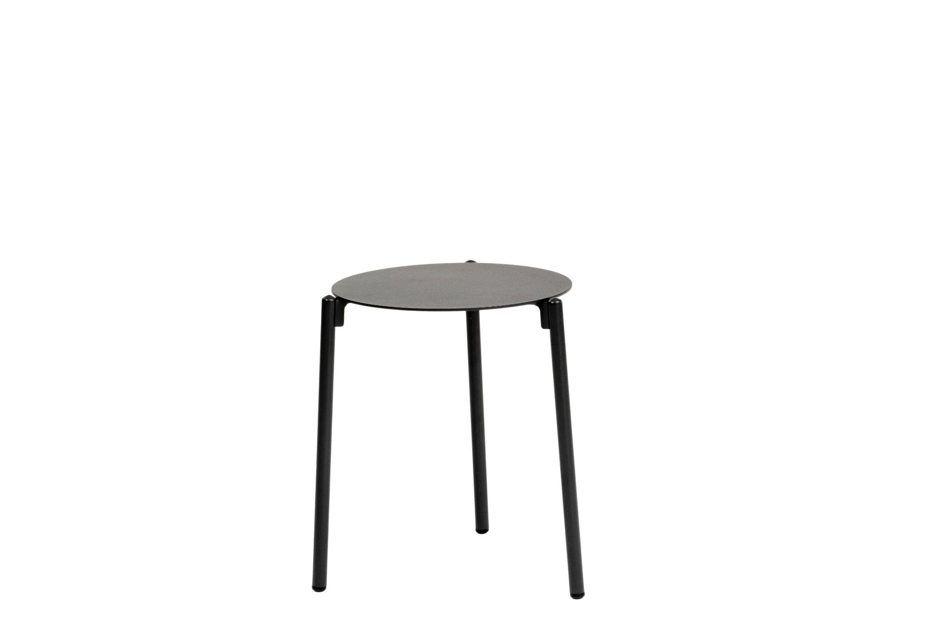 Beistelltisch Diego aus Aluminium in Anthrazit, Ø 40 cm, wetterfest.
